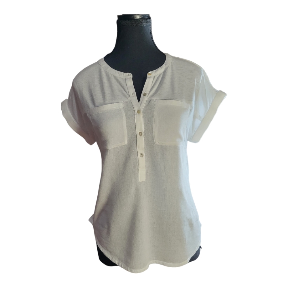 Lucky Brand Gauze knit Short Sleeve Top (NWT)
